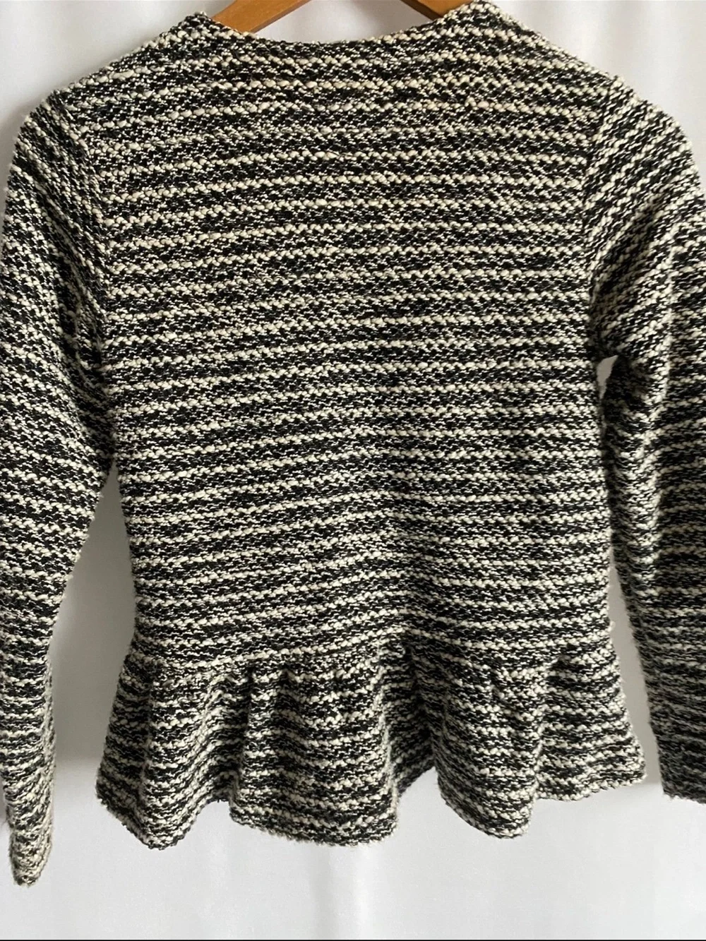 LN 10-12 Gymboree Posh & Playful Black and White peplum jacket